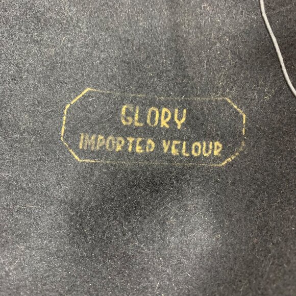 VTG Ranel Black Cloche Glory Imported Velour Hat w/ Feather Accent Chin Strap OS - Picture 6 of 8